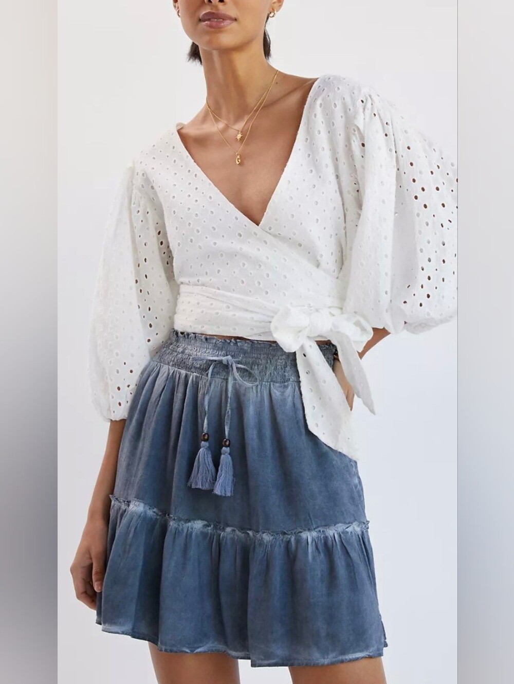 Anthropologie Pilcro Tie Dye preppy summer linen blend Mini Skirt XSmall